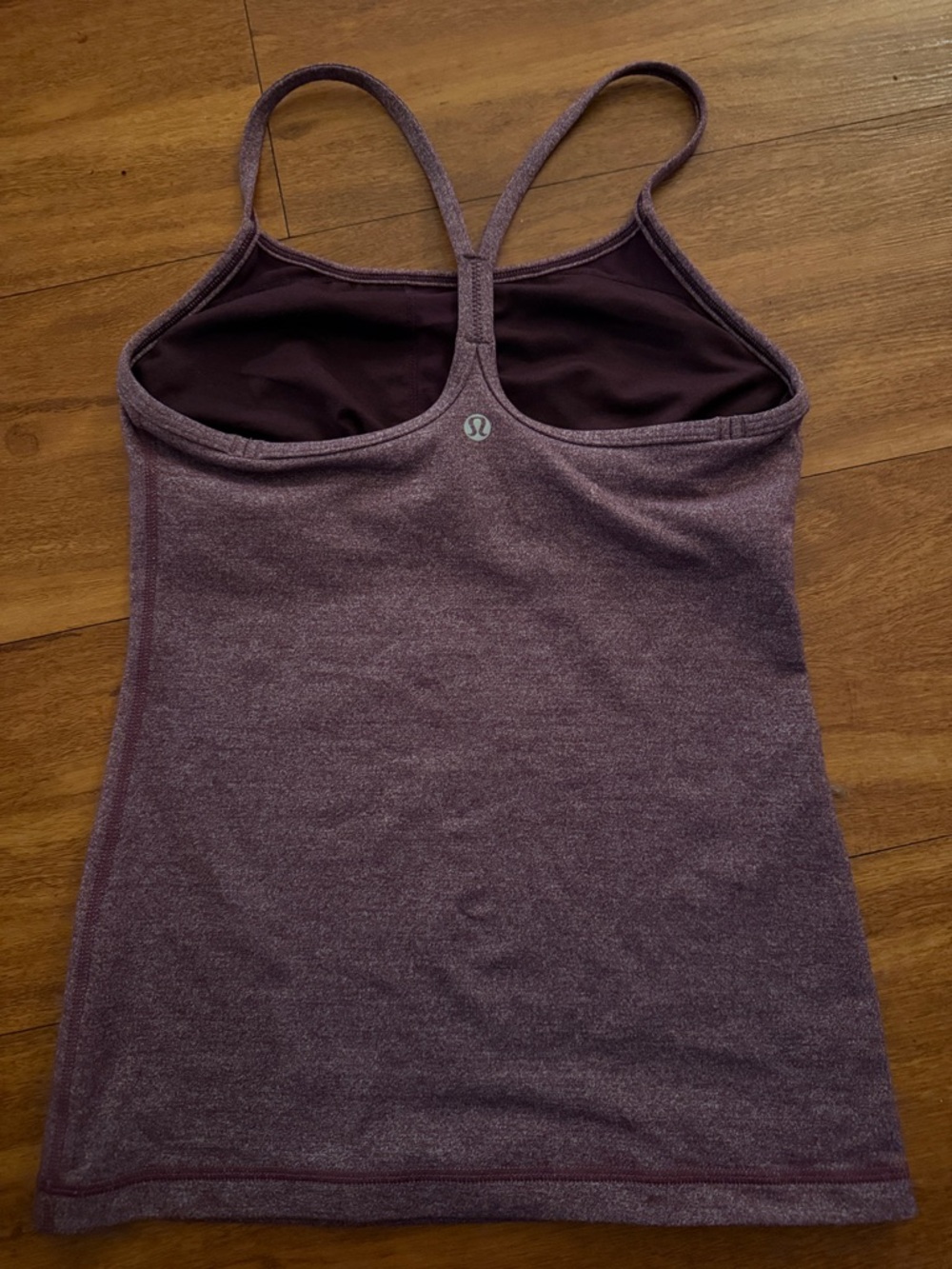 lululemon athletica Plum Heather Racerback Tank with Shelf Bra -4